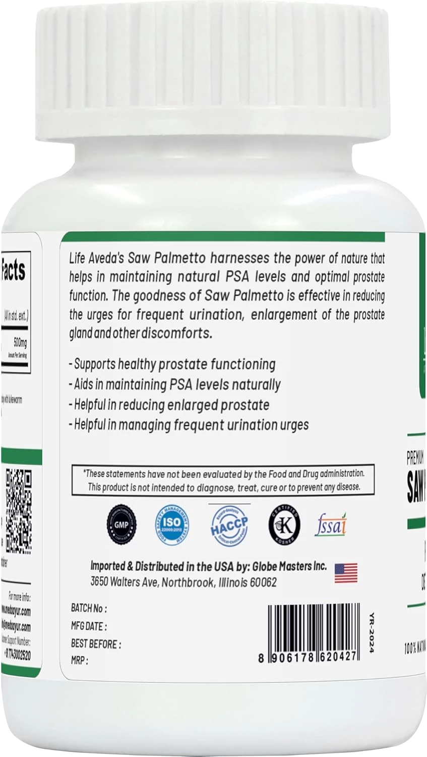 Life Aveda Saw Palmetto Capsule, 240 g-2.webp